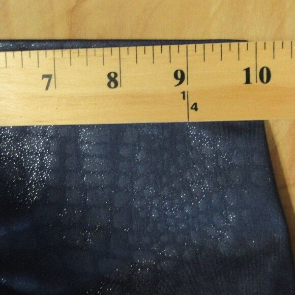 CARBON38 Crocodile Foil Navy Blue Metallic Leggings Size XS Shiny Animal Print - Picture 9 of 11